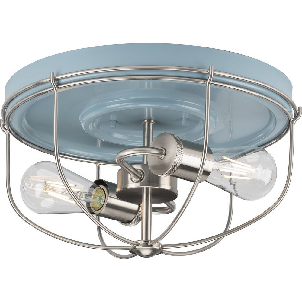 Progress Lighting P350195-164 Medal - 2 Light Flush Mount-Coastal Blue Finish