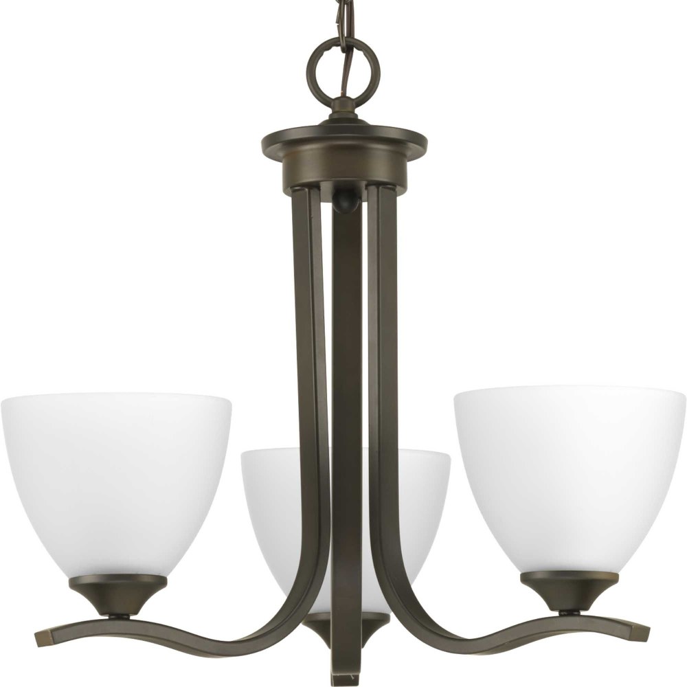 Progress Lighting-P400062-020-Laird - Chandeliers Light - 3 Light in Transitional and Traditional style - 19.75 Inches wide by 16 Inches high Antique Bronze  Antique Bronze Finish with Etched Glass