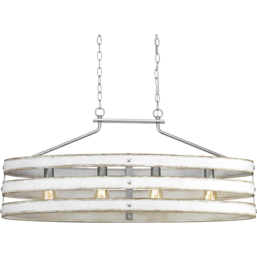 Progress Lighting-P400097-141-Gulliver - Chandeliers Light - 4 Light in Coastal style - 38.5 Inches wide by 17 Inches high Galvanized  Graphite Finish