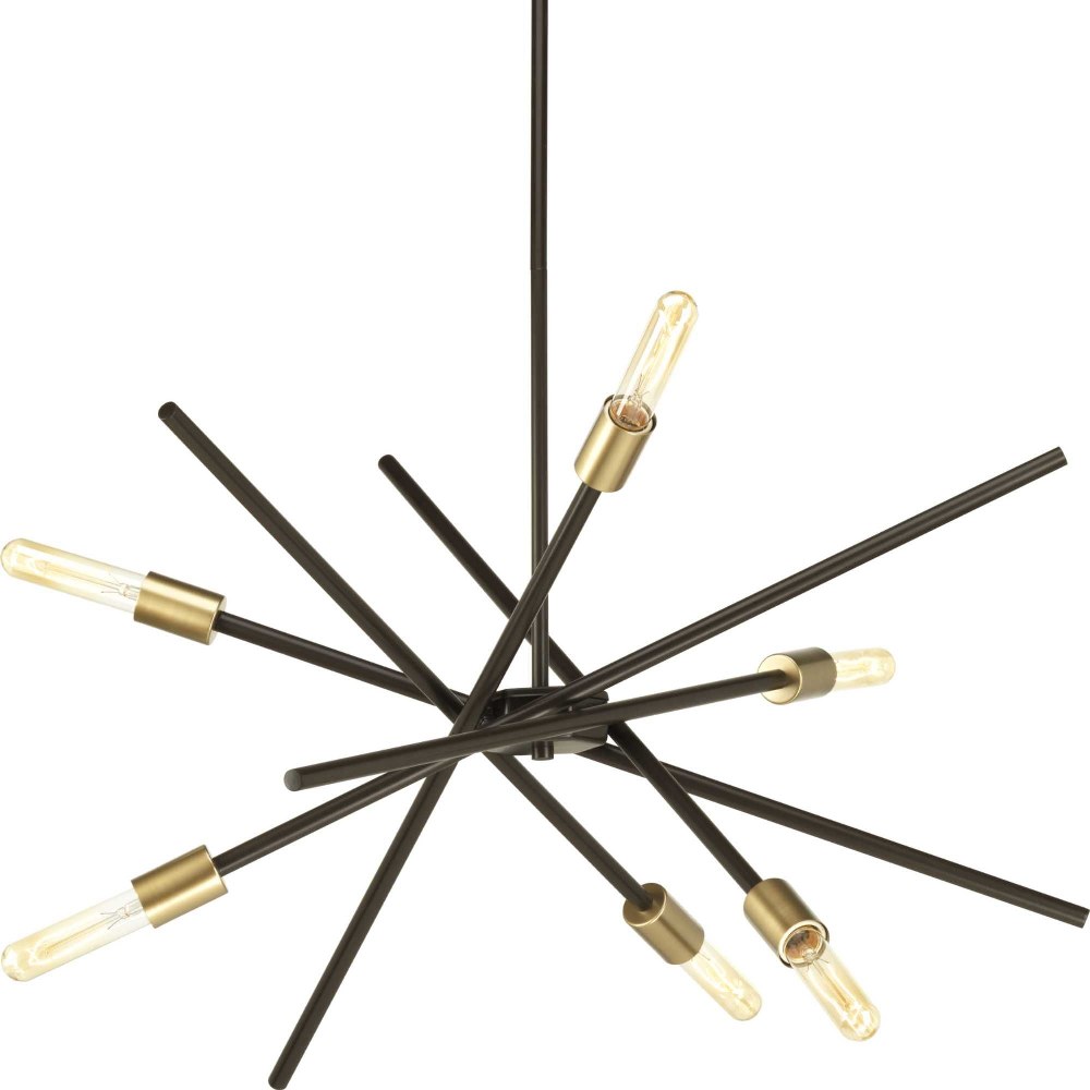 Progress Lighting-P400108-020-Astra - 6 Light Chandelier In Modern Style-10.5 Inches Tall and 22.57 Inches Wide Antique Bronze  Antique Bronze Finish