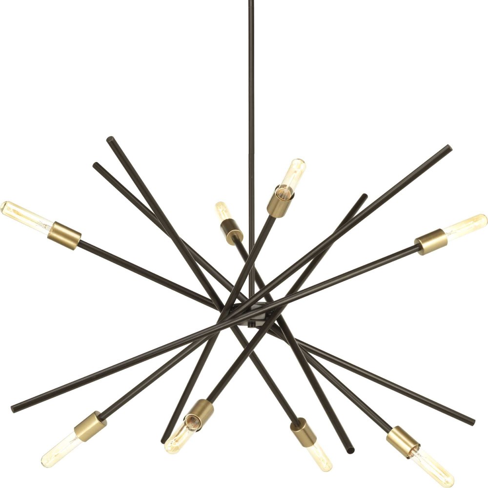 Progress Lighting-P400109-020-Astra - 8 Light Chandelier In Modern Style-19.63 Inches Tall and 42.38 Inches Wide Antique Bronze  Antique Bronze Finish