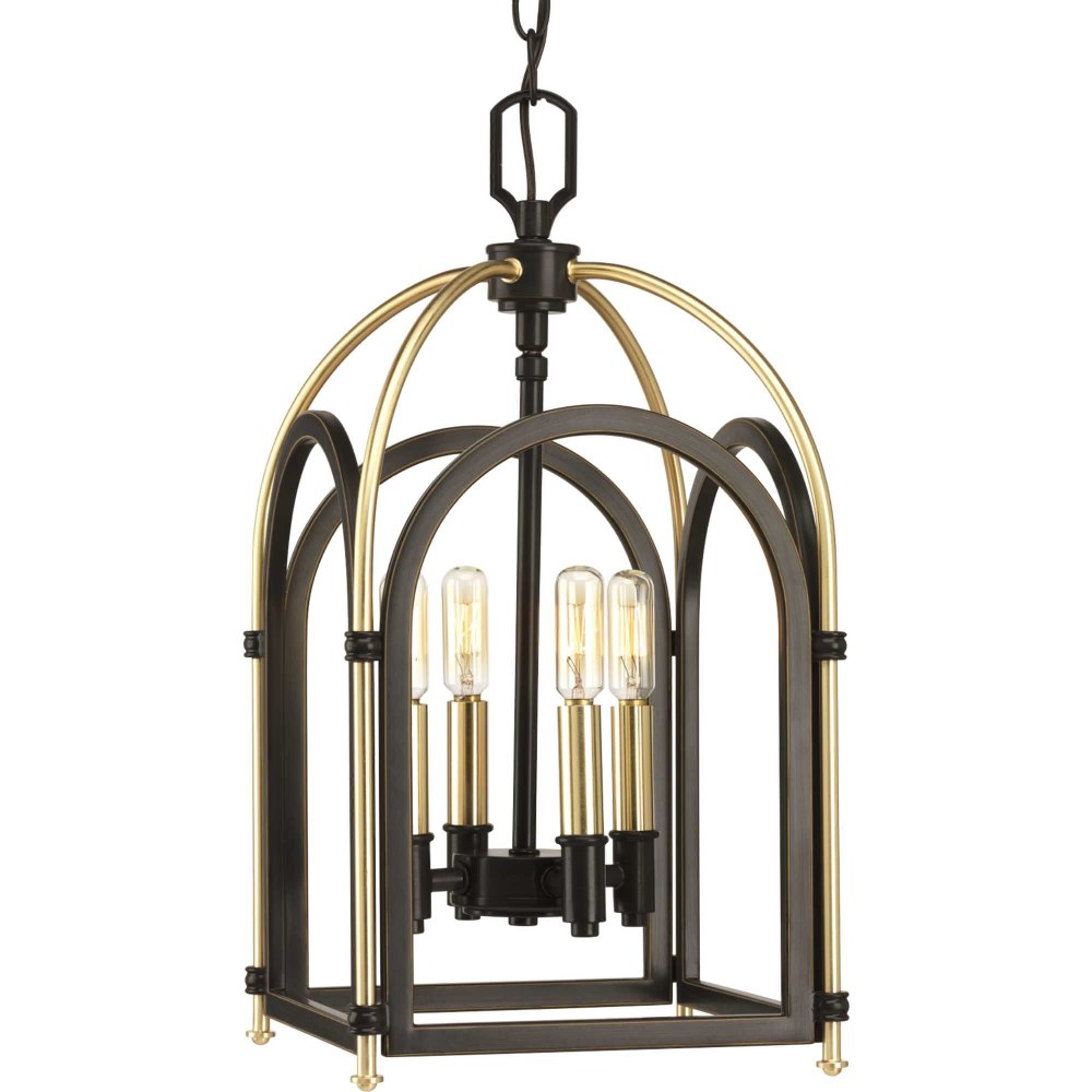 Progress Lighting-P500038-020-Westfall - 4 Light in Farmhouse style - 10.13 Inches wide by 19.63 Inches high Antique Bronze  Graphite Finish