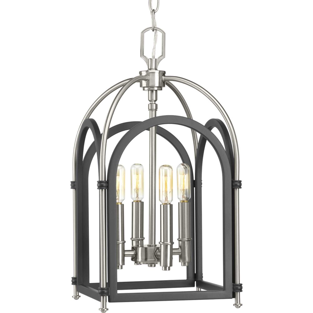 Progress Lighting-P500038-143-Westfall - 4 Light in Farmhouse style - 10.13 Inches wide by 19.63 Inches high Graphite  Graphite Finish