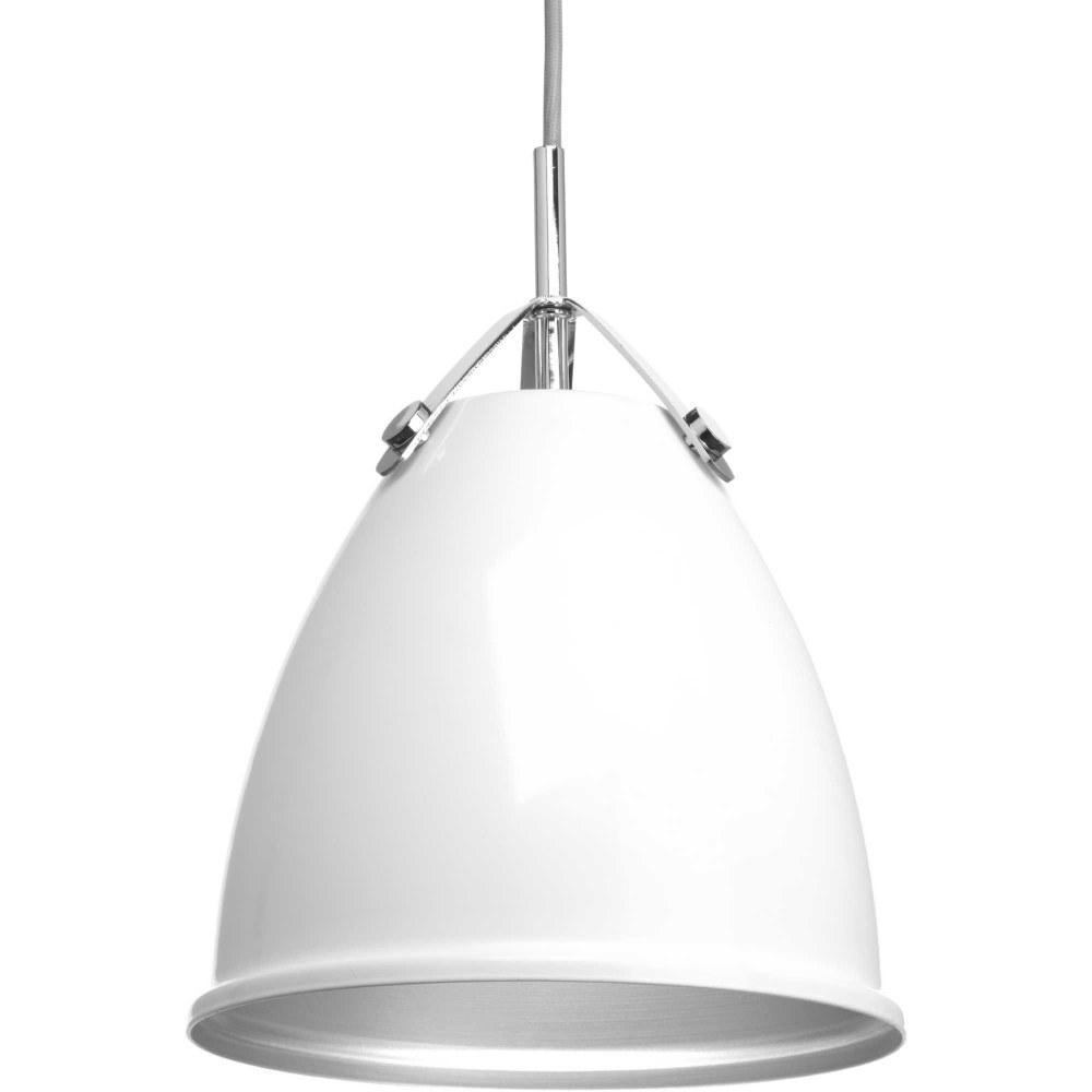 Progress Lighting-P500051-030-Tre - Pendants Light - 1 Light in Coastal style - 10 Inches wide by 13.25 Inches high White  Graphite Finish