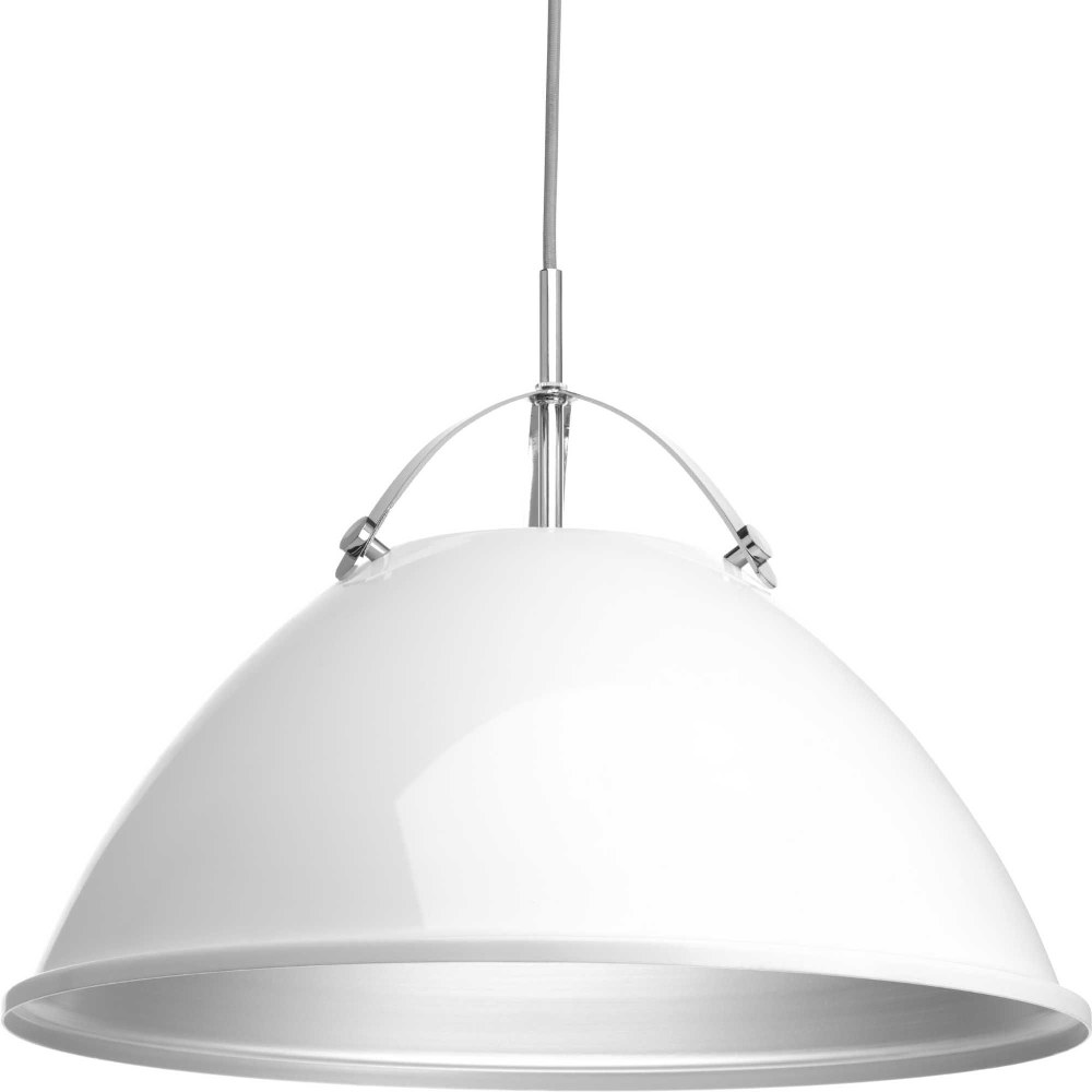 Progress Lighting-P500053-030-Tre - Pendants Light - 1 Light in Coastal style - 20 Inches wide by 14.5 Inches high White  Graphite Finish