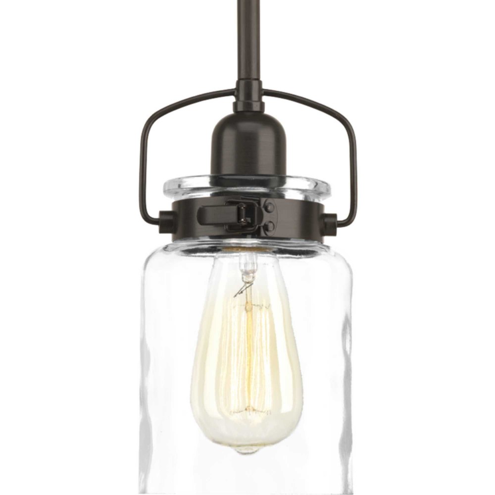 Progress Lighting-P500055-020-Calhoun - Pendants Light - 1 Light in Farmhouse style - 4.75 Inches wide by 9 Inches high Antique Bronze  Antique Bronze Finish with Clear Glass