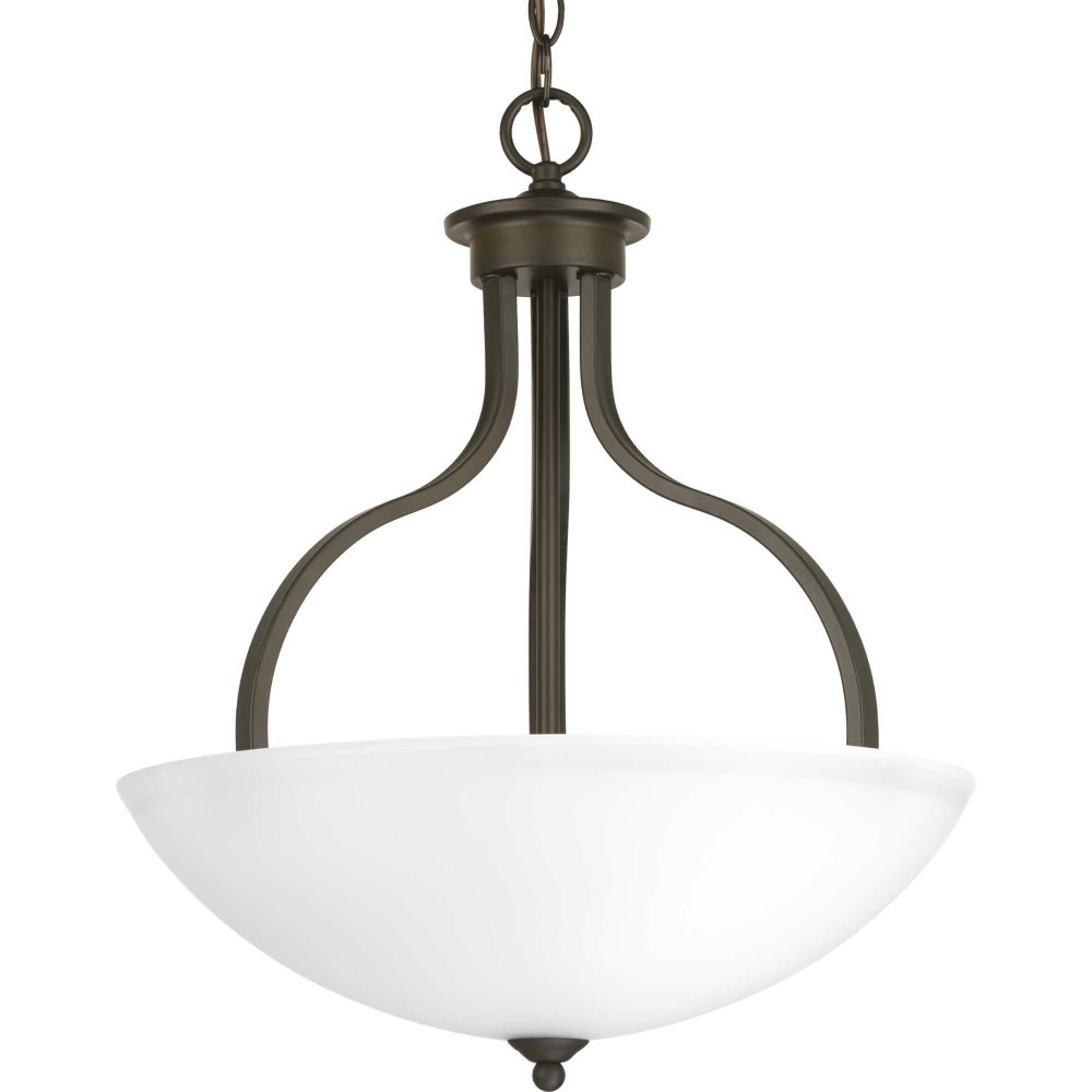 Progress Lighting-P500071-020-Laird - 3 Light - Bowl Shade in Transitional and Traditional style - 17 Inches wide by 20.75 Inches high Antique Bronze  Antique Bronze Finish with Etched Glass