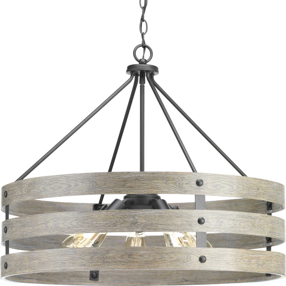 Progress Lighting-P500090-143-Gulliver - Pendants Light - 5 Light in Coastal style - 27.75 Inches wide by 22.75 Inches high Graphite  Graphite Finish