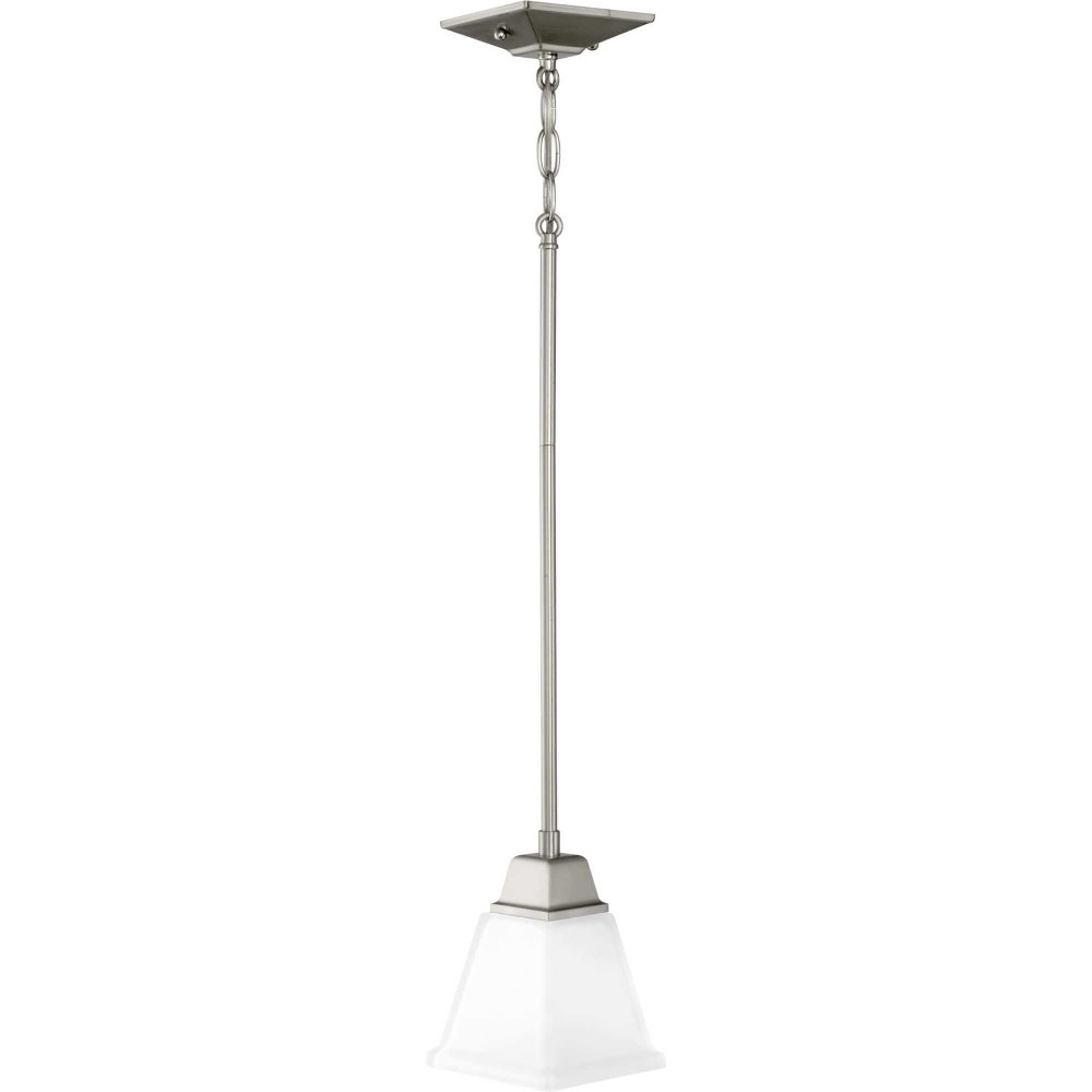 Progress Lighting-P500125-009-Clifton Heights - Pendants Light - 1 Light in Modern Craftsman and Farmhouse style - 5.5 Inches wide by 7.25 Inches high Brushed Nickel  Brushed Nickel Finish with Etched