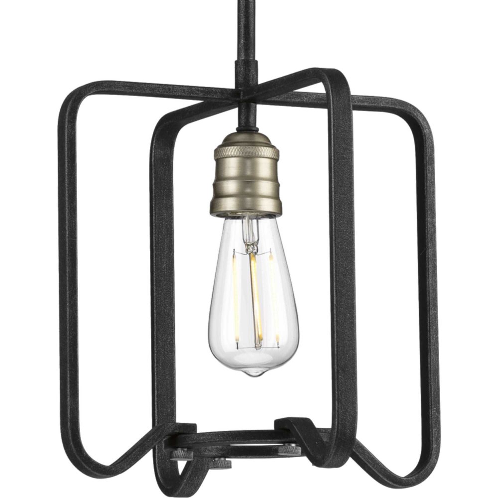 Progress Lighting-P500155-071-Foster - Pendants Light - 1 Light in Farmhouse style - 11.25 Inches wide by 10.75 Inches high   Gilded Iron Finish