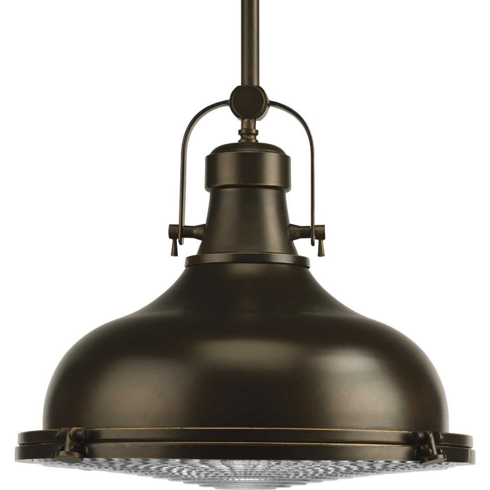 Progress Lighting-P5197-108-Fresnel Lens - Pendants Light - 1 Light in Coastal style - 16 Inches wide by 13.25 Inches high Oil Rubbed Bronze  Oil Rubbed Bronze Finish with Fresnel Glass