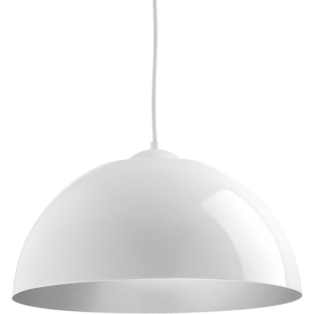 Progress Lighting-P5341-3030K9-Dome LED - Pendants Light - 1 Light in Modern style - 16 Inches wide by 8.88 Inches high   White Finish