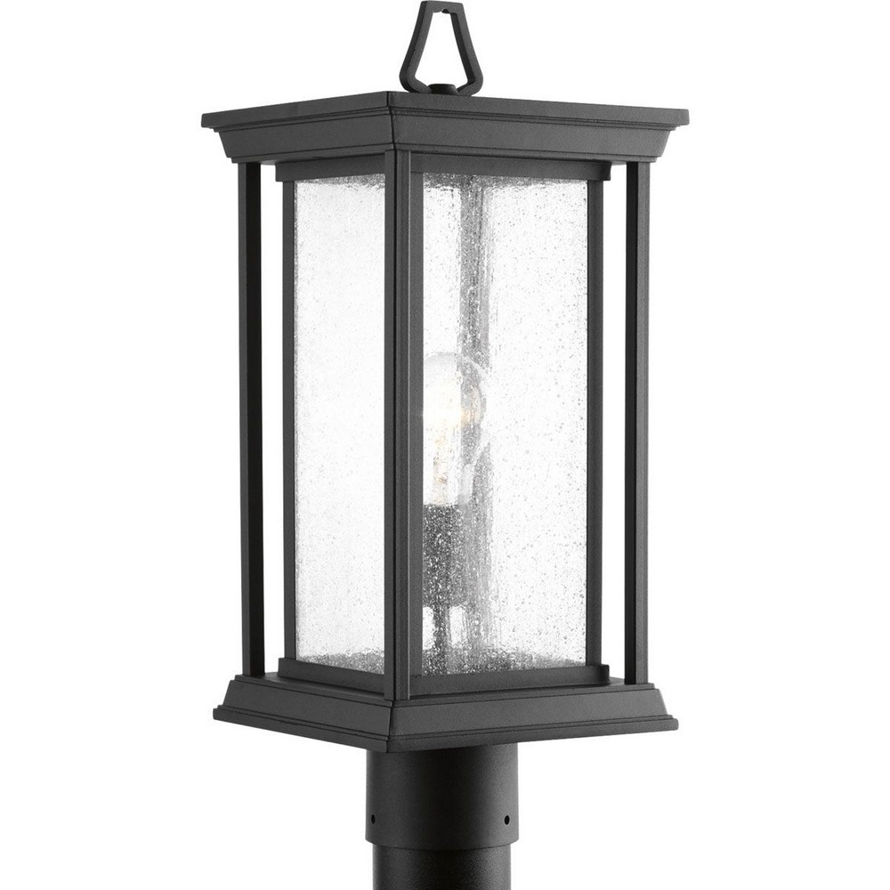 Progress Lighting-P5400-31-Endicott - Outdoor Light - 1 Light in Modern Craftsman and Modern style - 7.38 Inches wide by 17.75 Inches high Textured Black  Antique Bronze Finish with Etched Umber Linen