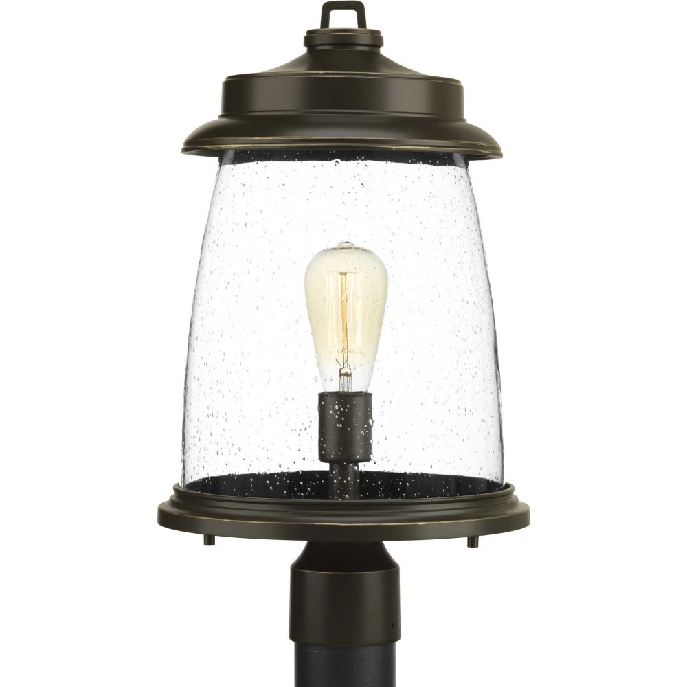 Progress Lighting-P540030-020-Conover - Outdoor Light - 1 Light in Coastal style - 10.88 Inches wide by 19 Inches high Antique Bronze  Antique Pewter Finish with Clear Seeded Glass