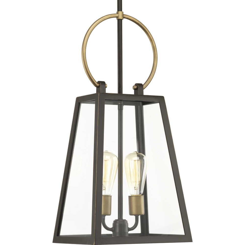 Progress Lighting-P550028-020-Barnett - Outdoor Light - 2 Light in Coastal style - 11.25 Inches wide by 26.88 Inches high   Antique Bronze Finish