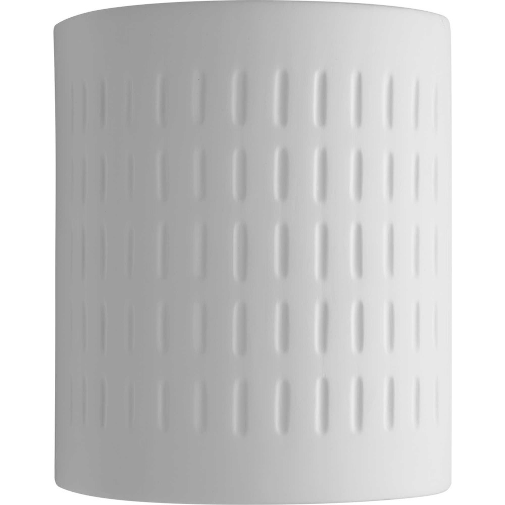 Progress Lighting-P560044-030-Ceramic Sconce - Outdoor Light - 1 Light - - Damp Rated in Coastal style - 8.25 Inches wide by 10 Inches high   White Finish