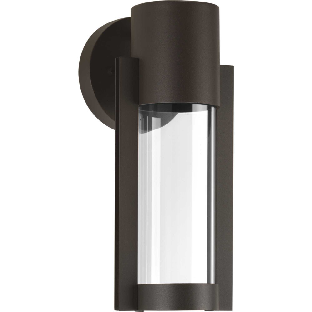 Progress Lighting-P560051-020-30-Z-1030 LED - Outdoor Light - 1 Light - in Modern style - 5.13 Inches wide by 12 Inches high Antique Bronze  Metallic Gray Finish with Clear/Clear Seeded Glass