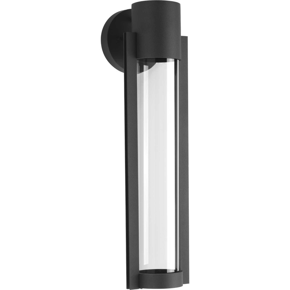 Progress Lighting-P560056-031-30-Z-1030 LED - Outdoor Light - 1 Light - in Modern style - 5.13 Inches wide by 20 Inches high Black  Metallic Gray Finish with Clear/Clear Seeded Glass