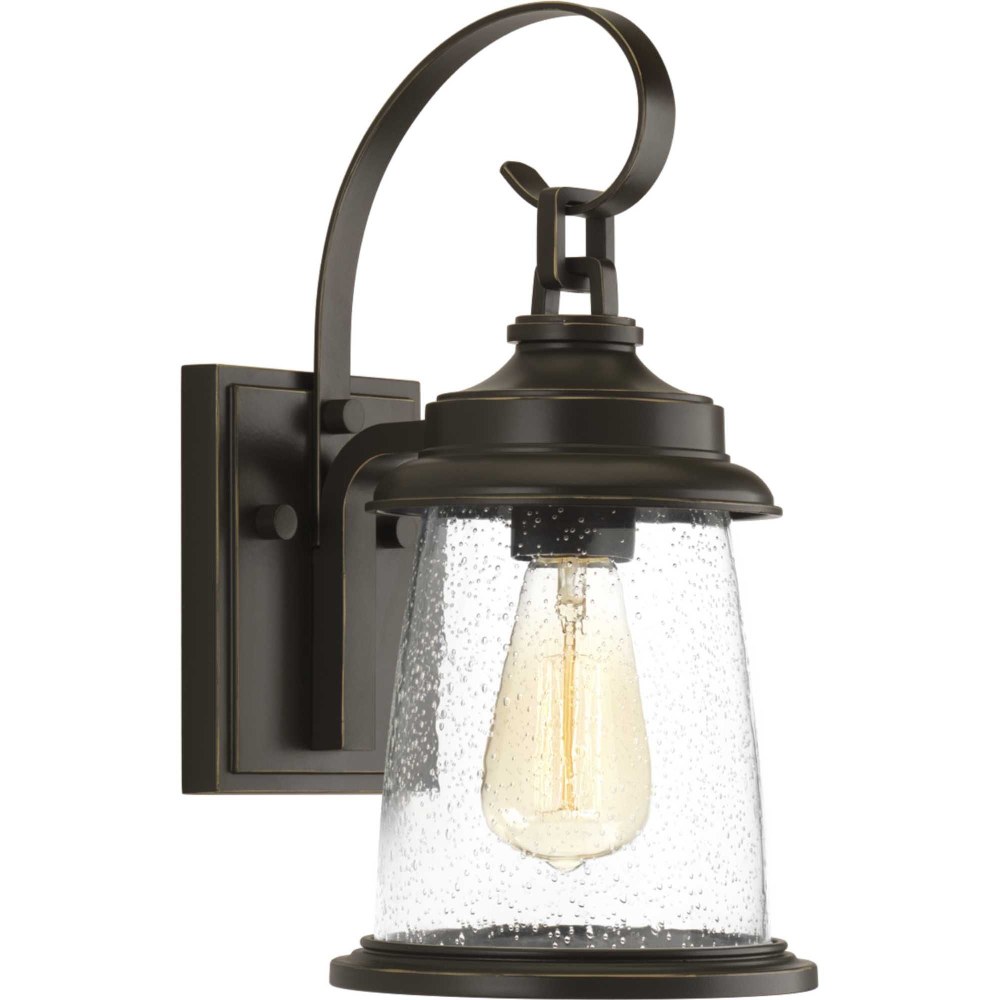 Progress Lighting-P560083-020-Conover - Outdoor Light - 1 Light in Coastal style - 7 Inches wide by 14.25 Inches high Antique Bronze  Antique Pewter Finish with Clear Seeded Glass