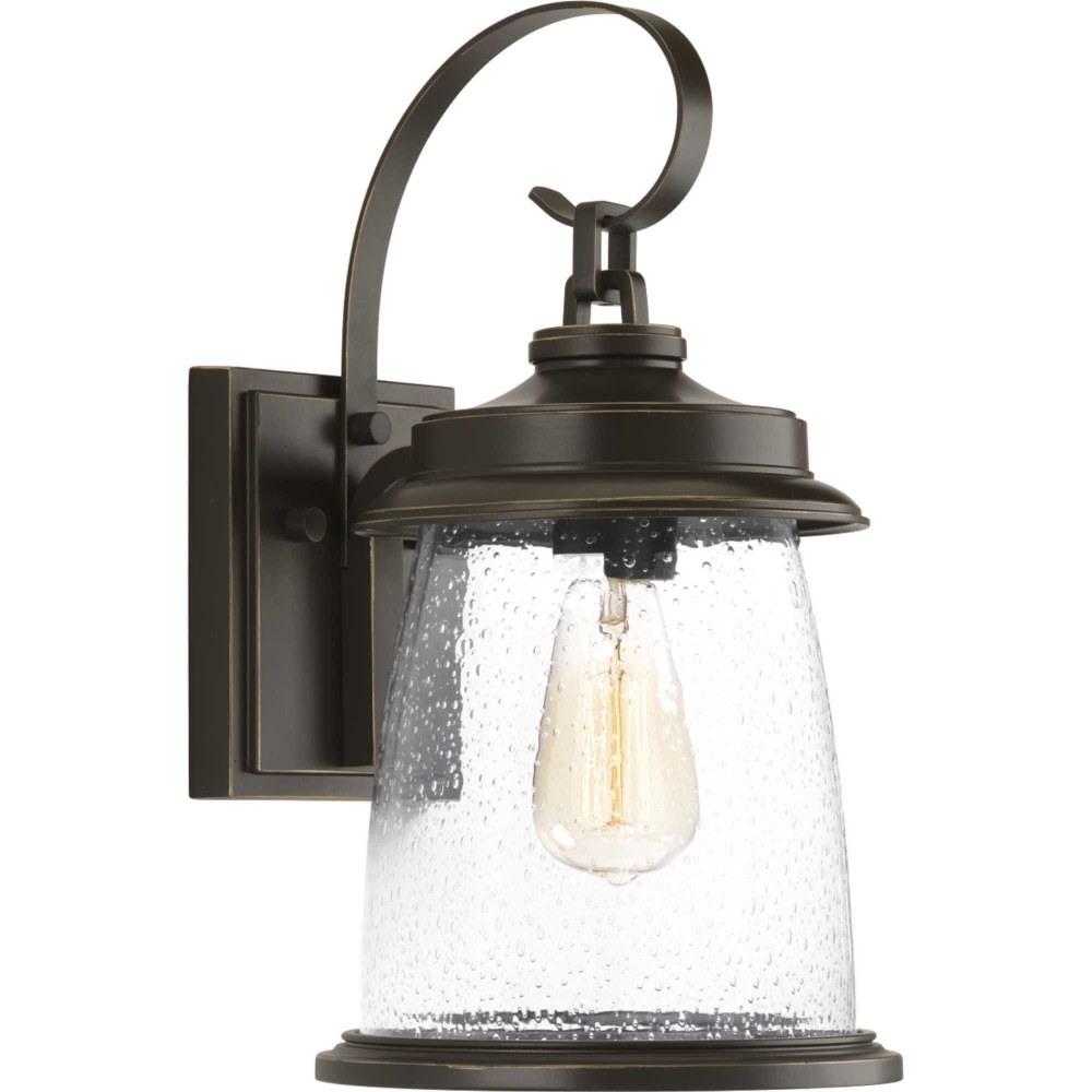 Progress Lighting-P560084-020-Conover - Outdoor Light - 1 Light in Coastal style - 8.63 Inches wide by 16 Inches high Antique Bronze  Antique Pewter Finish with Clear Seeded Glass