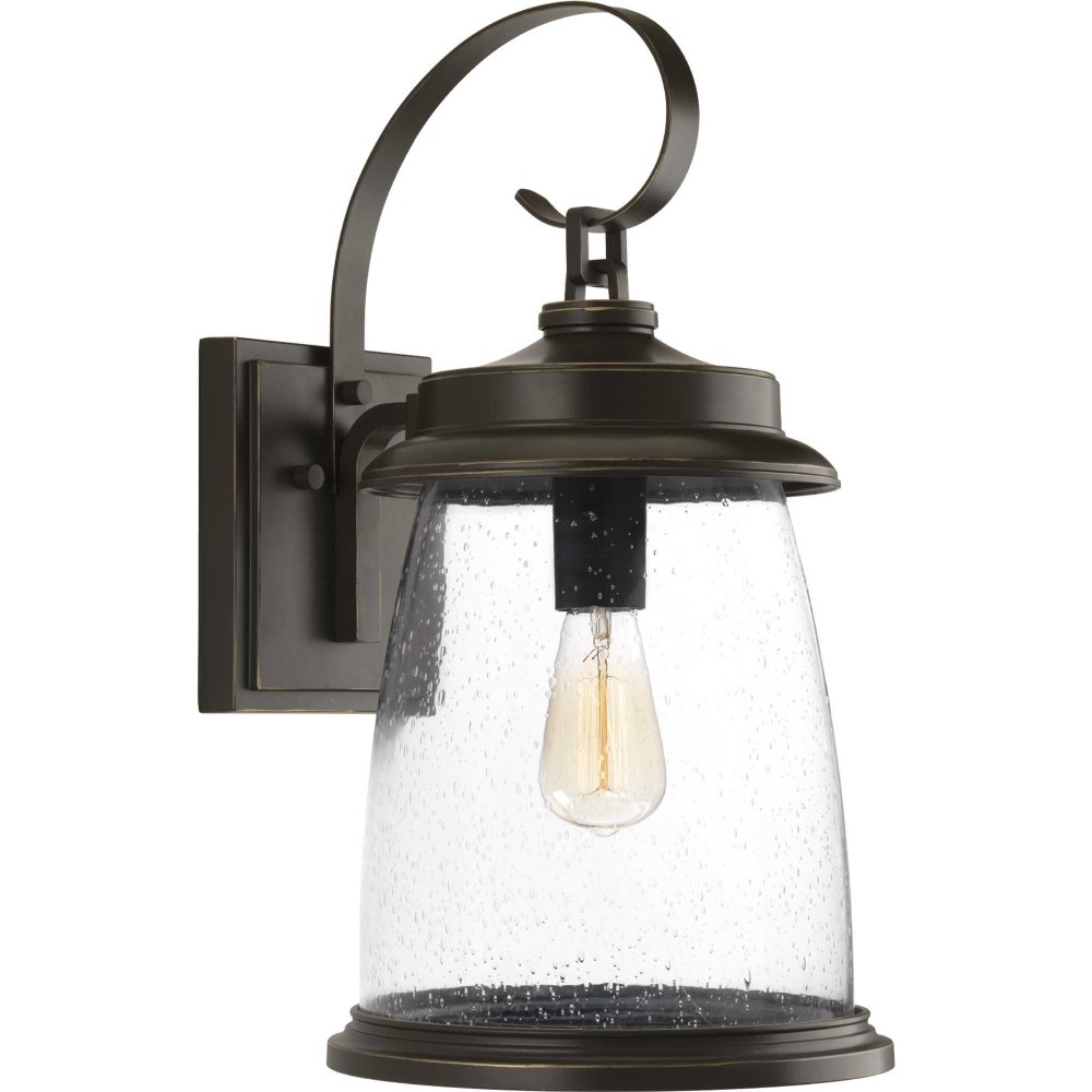 Progress Lighting-P560085-020-Conover - Outdoor Light - 1 Light in Coastal style - 10.88 Inches wide by 21 Inches high Antique Bronze  Antique Pewter Finish with Clear Seeded Glass