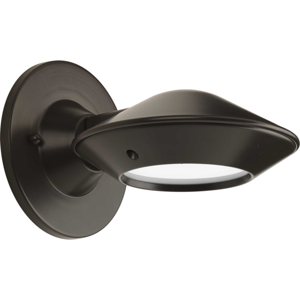 Progress Lighting-P560090-020-30K-Strata LED - Outdoor Light - 1 Light - in Modern style - 6.56 Inches wide by 5.5 Inches high Antique Bronze  Metallic Gray Finish with Frosted Glass