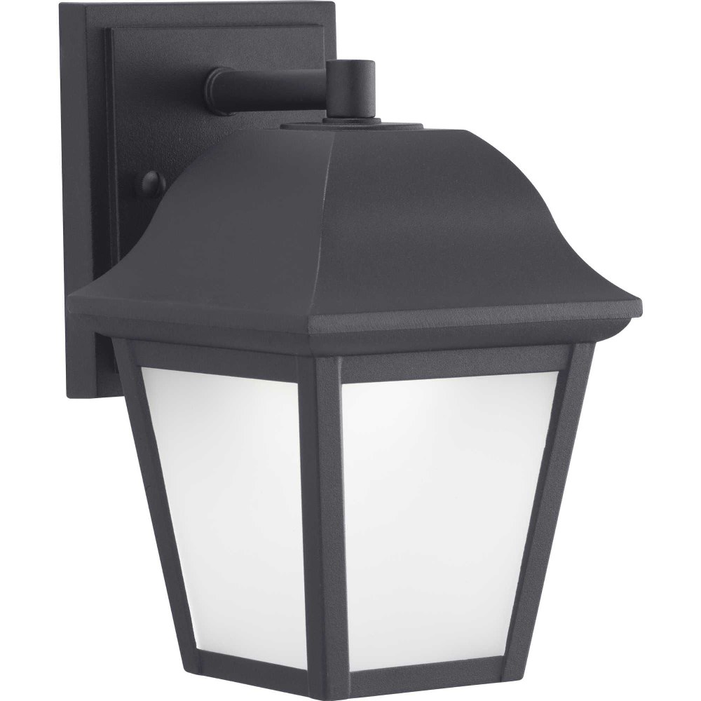 Progress Lighting-P560136-031-30-Die-Cast LED Lantern - Outdoor Light - 1 Light in Traditional style - 5.63 Inches wide by 8.88 Inches high   Black Finish with Etched Glass