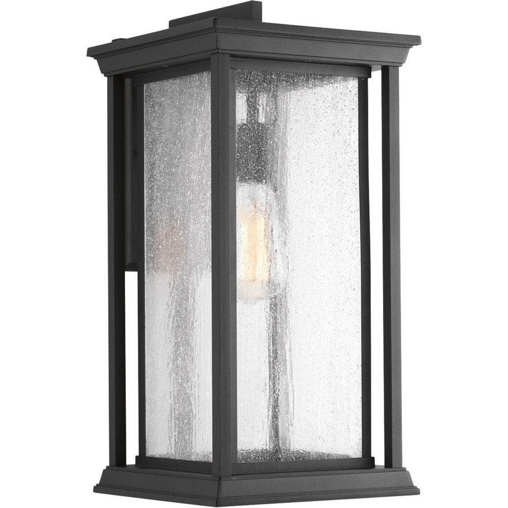 Progress Lighting-P5613-31-Endicott - Outdoor Light - 1 Light in Modern Craftsman and Modern style - 8.88 Inches wide by 18 Inches high Textured Black  Black Finish with Clear Seeded Glass