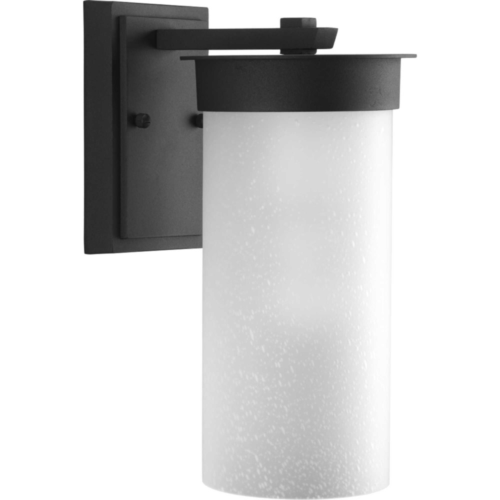 Progress Lighting-P5625-31-Hawthorne - 12.625 Inch Height - Outdoor Light - 1 Light - Line Voltage - Wet Rated   Black Finish with Etched Seeded Glass