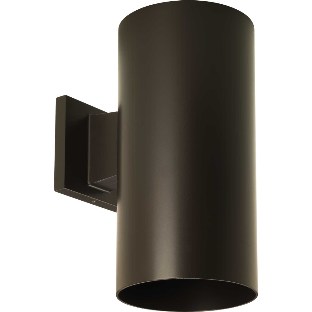 Progress Lighting-P5641-20/30K-Cylinder - Outdoor Light - 1 Light - in Modern style - 6 Inches wide by 12 Inches high Antique Bronze LED Metallic Gray Finish withMetal Shade