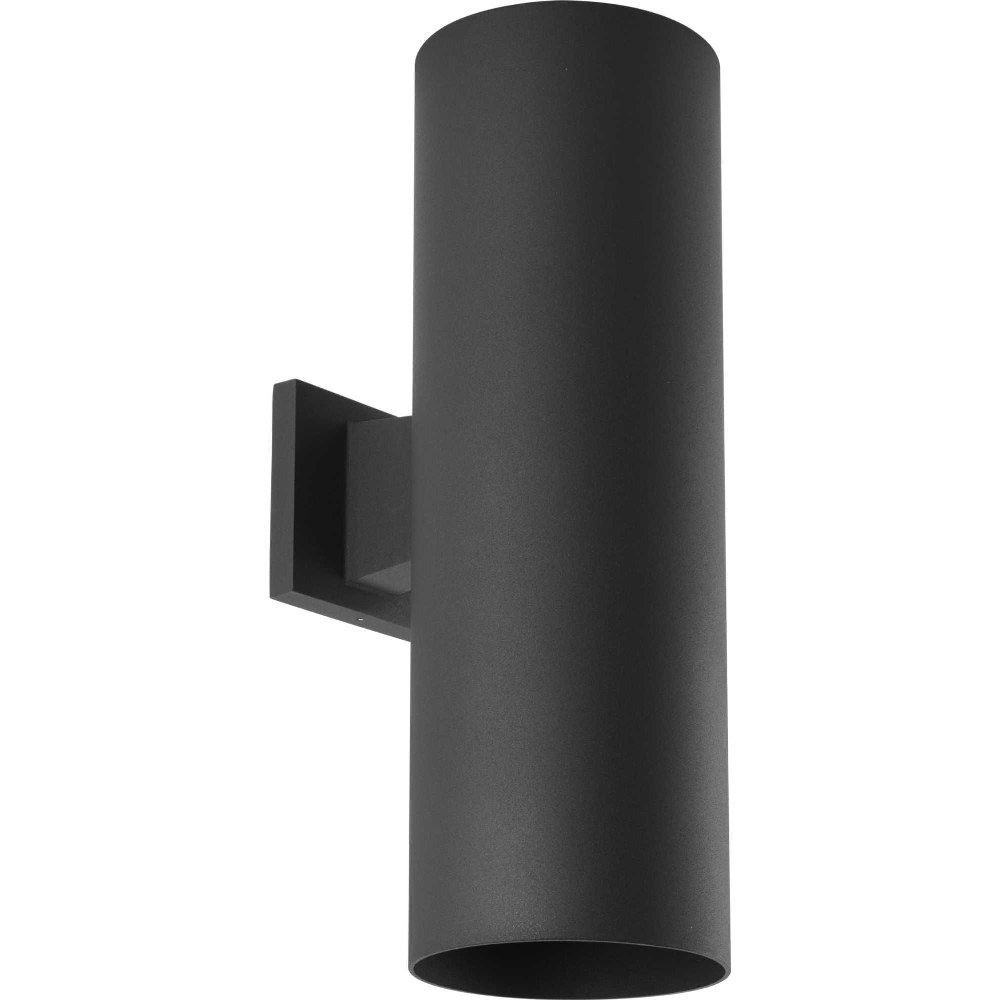 Progress Lighting-P5642-31/30K-Cylinder - Outdoor Light - 2 Light in Modern style - 6 Inches wide by 18 Inches high Black LED White Finish withMetal Shade