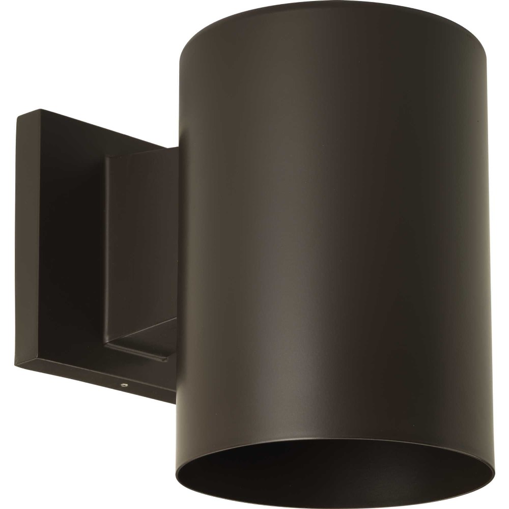 Progress Lighting-P5674-20/30K-Cylinder - Outdoor Light - 1 Light - in Modern style - 5 Inches wide by 7.25 Inches high Antique Bronze LED Metallic Gray Finish withMetal Shade