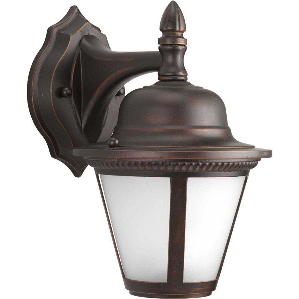 Progress Lighting-P5862-2030K9-Westport - Outdoor Light - 1 Light in Transitional and Traditional style - 6.88 Inches wide by 12.75 Inches high Antique Bronze LED Textured Black Finish with Clear Seed