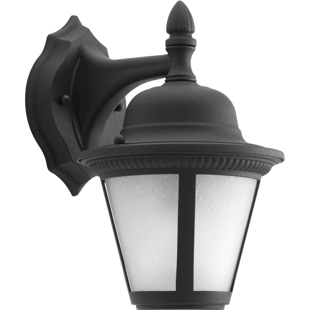 Progress Lighting-P5862-3130K9-Westport - Outdoor Light - 1 Light in Transitional and Traditional style - 6.88 Inches wide by 12.75 Inches high Textured Black LED Textured Black Finish with Clear Seed