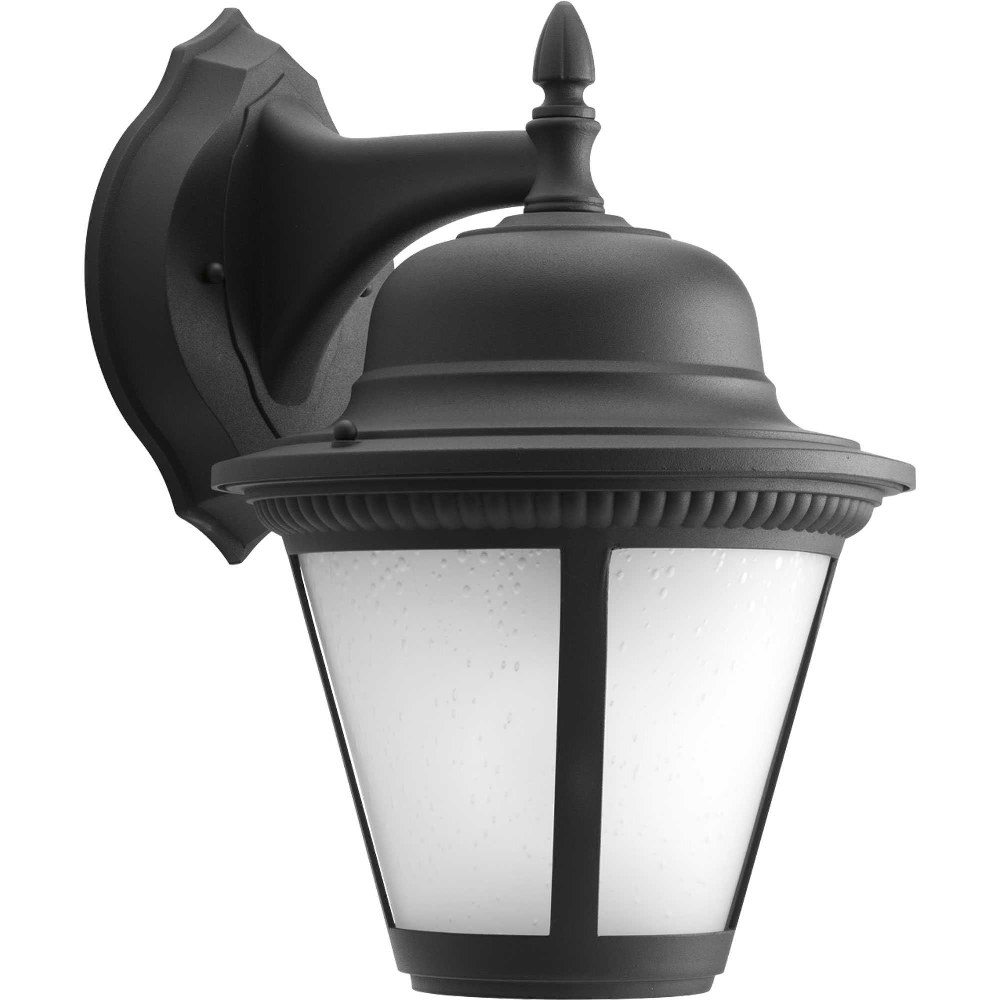 Progress Lighting-P5864-3130K9-Westport - Outdoor Light - 2 Light in Transitional and Traditional style - 11 Inches wide by 19.25 Inches high Black LED Black Finish with Etched Seeded Glass