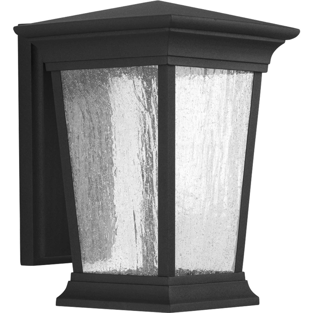 Progress Lighting-P6068-3130K9-Arrive LED - Outdoor Light - 1 Light in Modern style - 7.5 Inches wide by 11.13 Inches high   Black Finish with Clear Seeded Glass