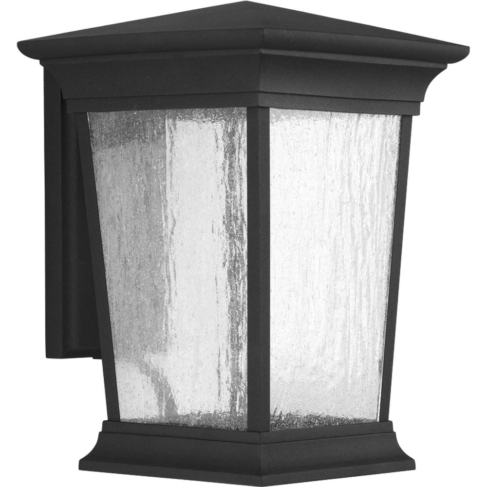 Progress Lighting-P6069-3130K9-Arrive LED - 13 Inch Height - Outdoor Light - 1 Light - Line Voltage - Wet Rated   Black Finish with Clear Seeded Glass