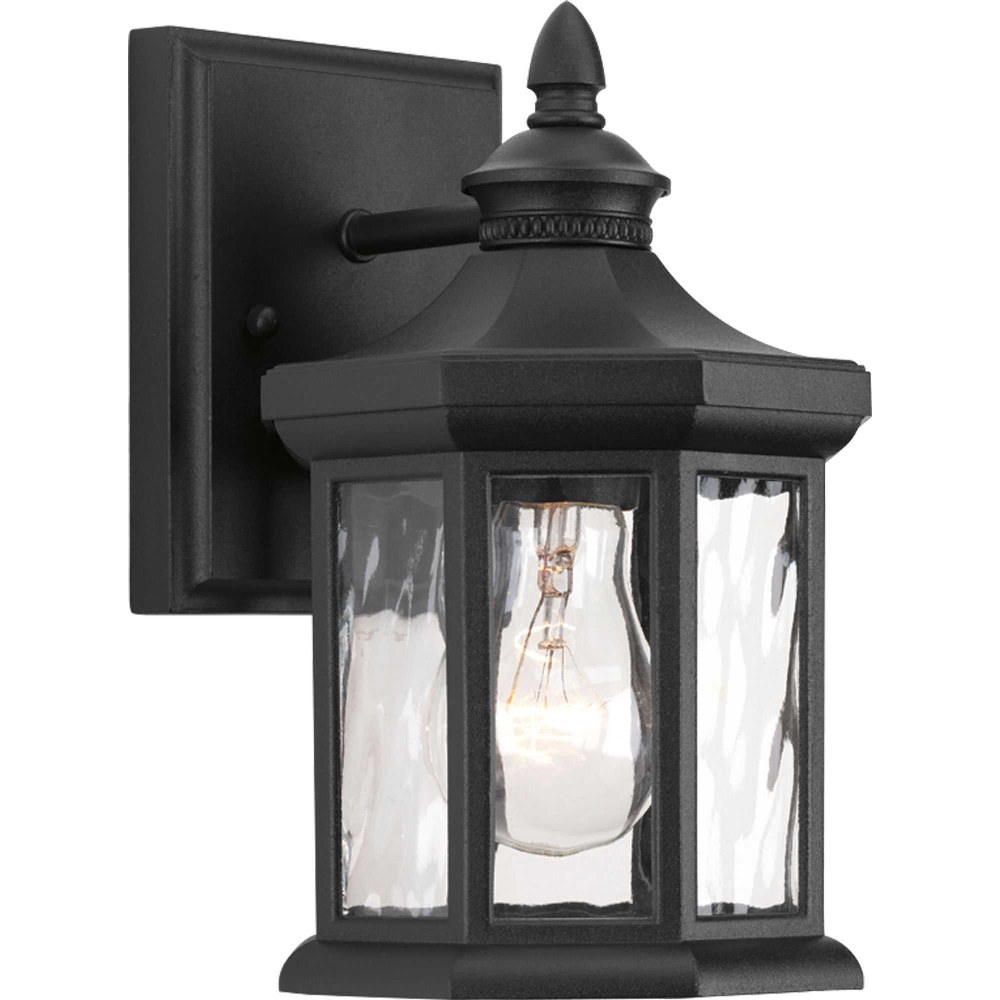 Progress Lighting-P6070-31-Edition - Outdoor Light - 1 Light in Transitional and Traditional style - 5.5 Inches wide by 9.13 Inches high Textured Black  Black Finish with Water Glass