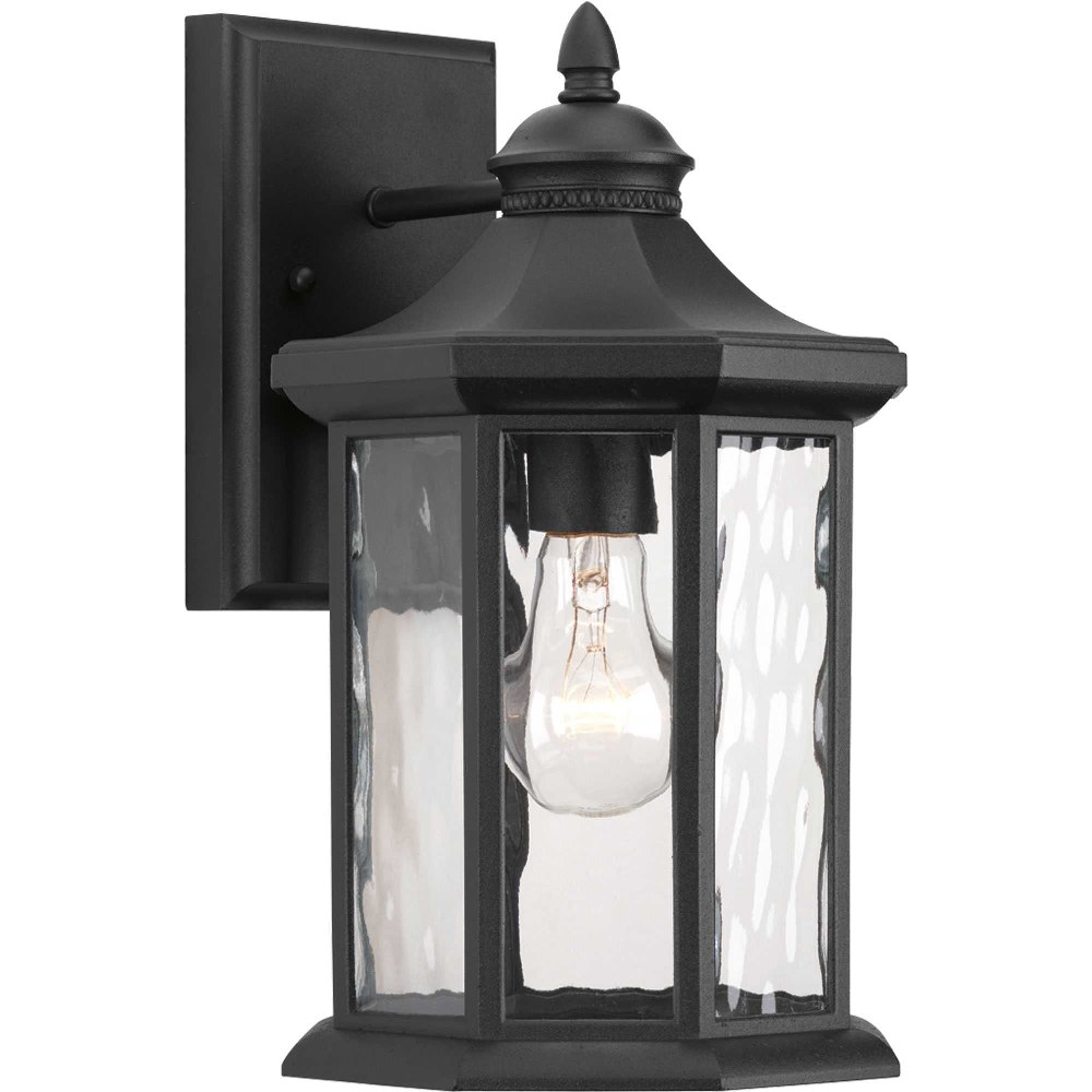 Progress Lighting-P6071-31-Edition - Outdoor Light - 1 Light in Transitional and Traditional style - 7.13 Inches wide by 12.5 Inches high Textured Black  Black Finish with Water Glass