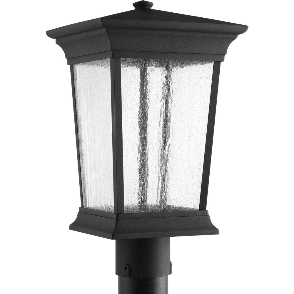 Progress Lighting-P6427-3130K9-Arrive LED - Outdoor Light - 1 Light in Modern style - 9 Inches wide by 15.88 Inches high   Black Finish with Clear Seeded Glass