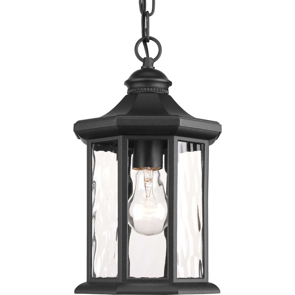 Progress Lighting-P6529-31-Edition - Outdoor Light - 1 Light in Transitional and Traditional style - 7.13 Inches wide by 13.25 Inches high Textured Black  Black Finish with Water Glass