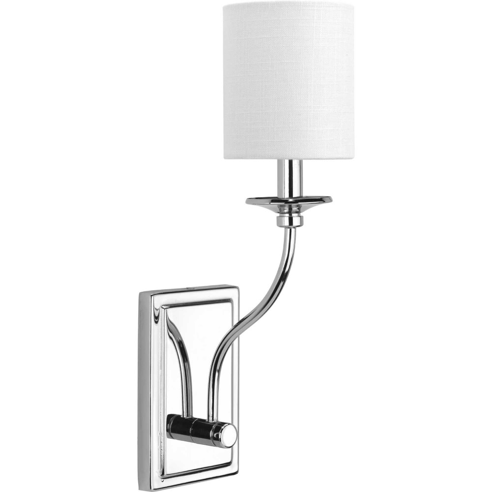 Progress Lighting-P710018-015-Bonita - Wall Sconces Light - 1 Light in Luxe and New Traditional and Transitional style - 4.5 Inches wide by 17.13 Inches high Polished Chrome  Antique Bronze Finish wit