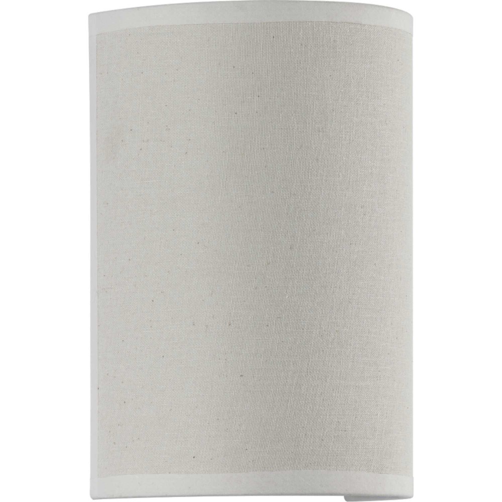 Progress Lighting-P710071-159-30-Inspire LED - Wall Sconces Light - 1 Light - Half Cylinder Shade in Modern style - 6.25 Inches wide by 9 Inches high Off-White Linen Off-White White Finish with Summer