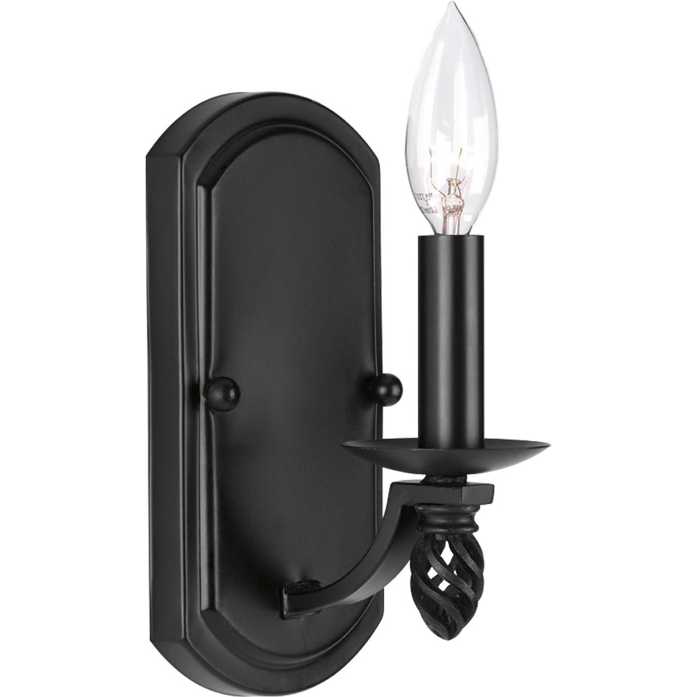 Progress Lighting-P7158-31-Greyson - Wall Sconces Light - 1 Light in Farmhouse style - 4 Inches wide by 8.25 Inches high   Black Finish