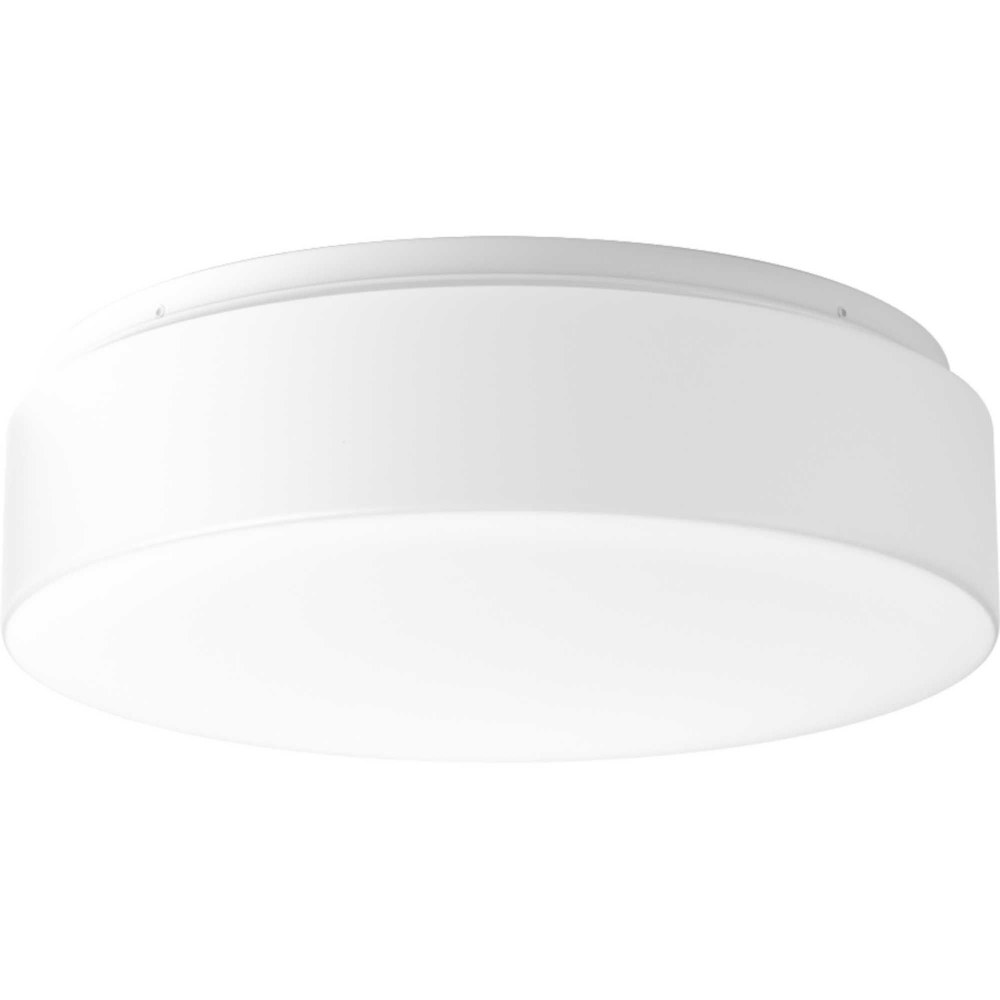 Progress Lighting-P730002-030-30-Drums And Clouds - Close-to-Ceiling Light - 1 Light - 13.56 Inches wide by 4.13 Inches high   White Finish with White Acrylic Glass