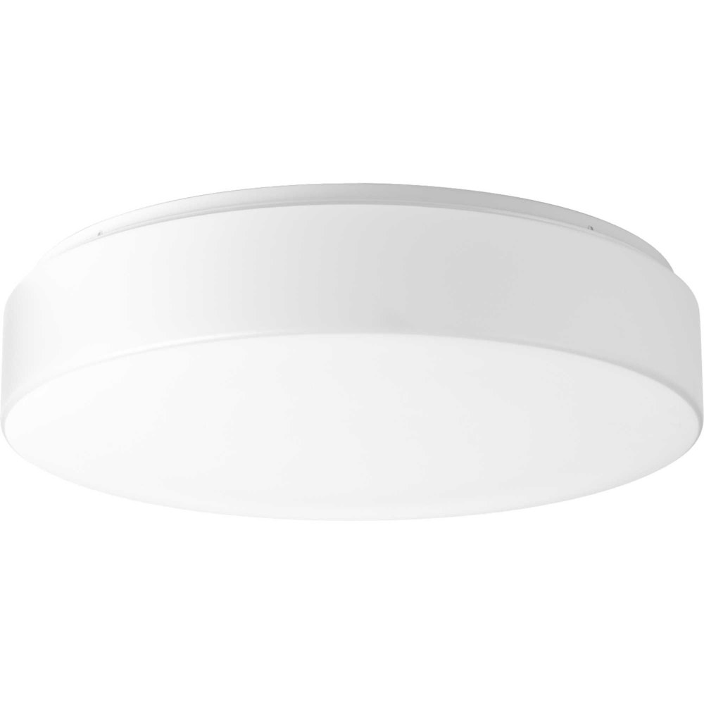 Progress Lighting-P730003-030-30-Drums And Clouds - Close-to-Ceiling Light - 1 Light - 16.94 Inches wide by 4.13 Inches high   White Finish with White Acrylic Glass