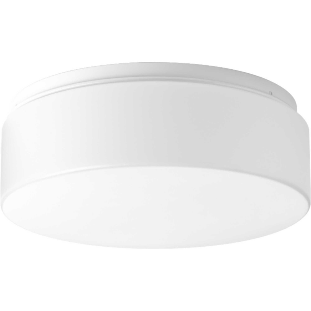 Progress Lighting-P730005-030-30-Drums And Clouds - Close-to-Ceiling Light - 1 Light - 11 Inches wide by 4.13 Inches high White  Black Finish with White Acrylic Glass