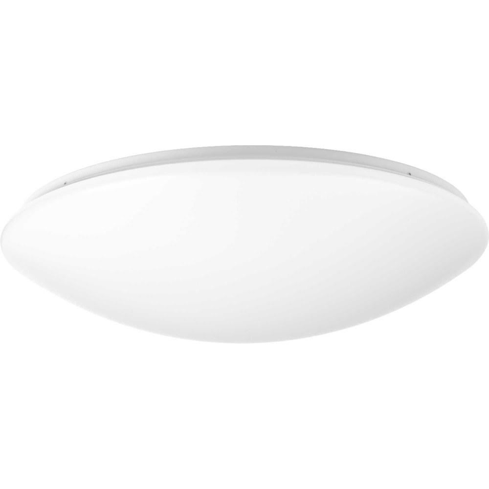 Progress Lighting-P730007-030-30-Drums And Clouds - Close-to-Ceiling Light - 1 Light - 17 Inches wide by 4.13 Inches high   White Finish with White Acrylic Glass