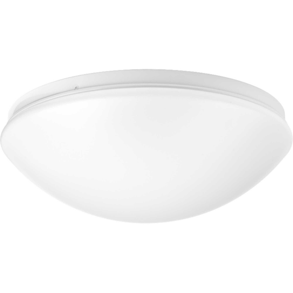 Progress Lighting-P730008-030-30-Drums And Clouds - Close-to-Ceiling Light - 1 Light - 10.81 Inches wide by 4 Inches high   White Finish with White Acrylic Glass