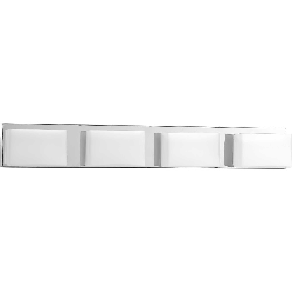 Progress Lighting-P2145-1530K9-Ace LED - 4 Light in Modern style - 32.5 Inches wide by 4.75 Inches high Polished Chrome  Polished Chrome Finish with Frosted Glass